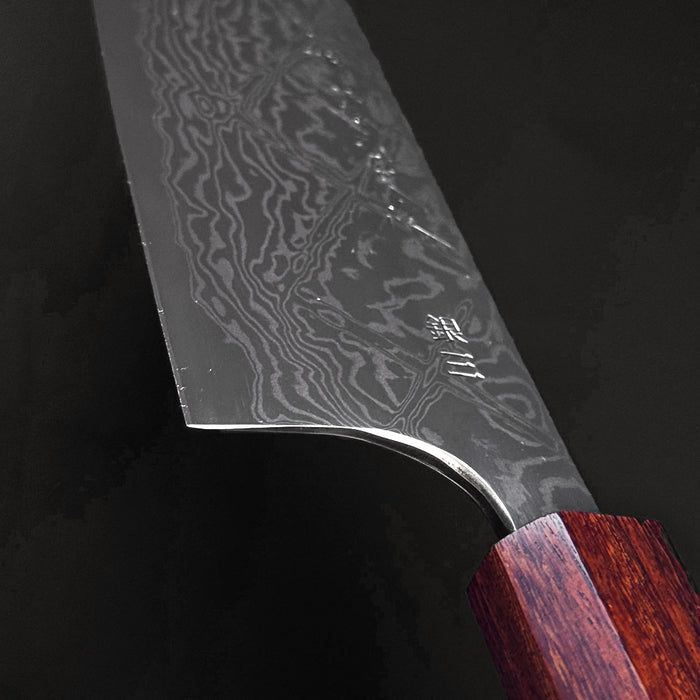Shu Matsubara Ginsan Damascus Kengata Gyuto 210mm Heel
