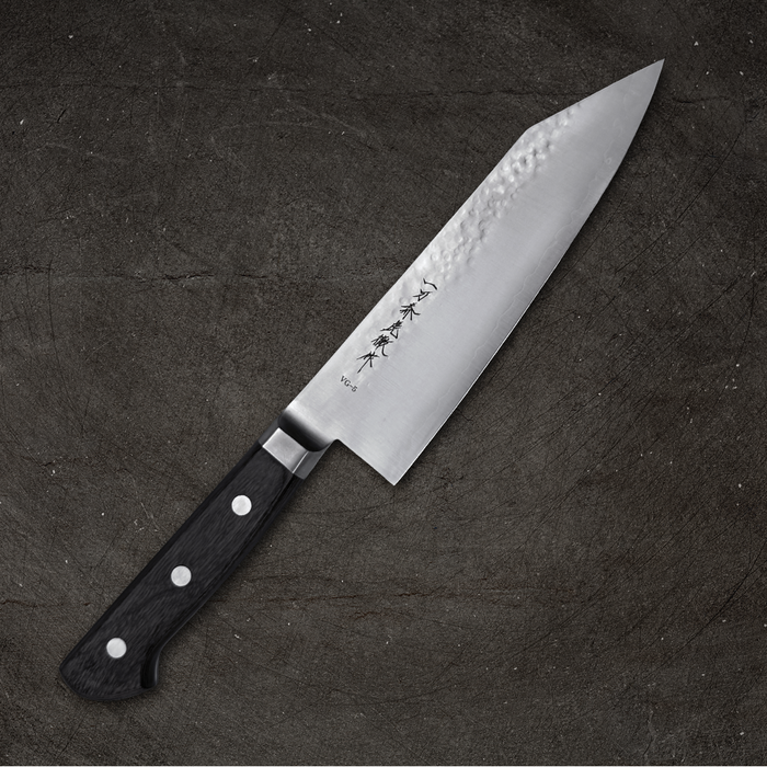 Ittosai Kotetsu VG-5 Kengata Santoku 180mm (7.1") Hammered (Tsuchime)