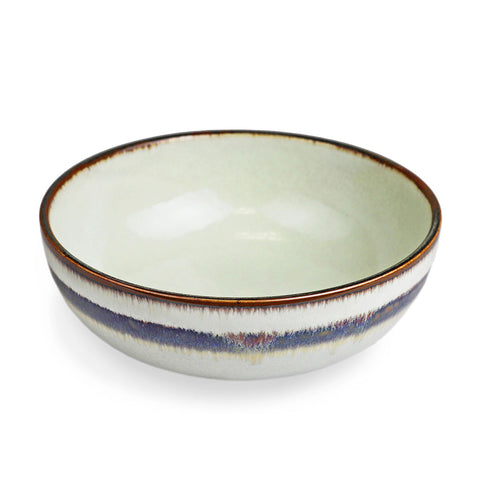Wasabi Green Noodle Bowl with Brown Trim 46 fl oz / 7.8