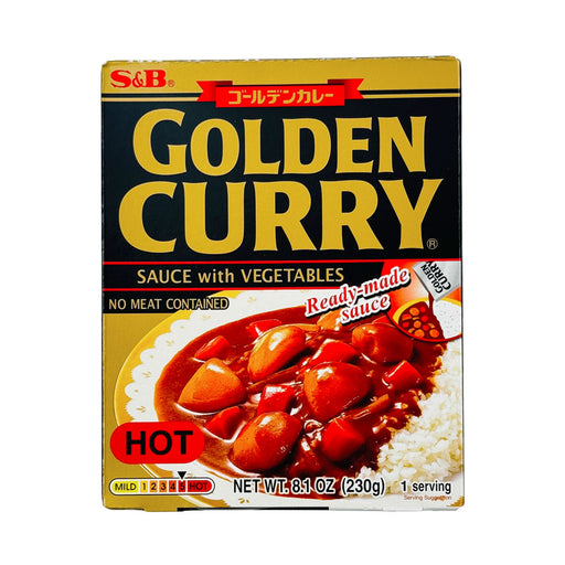 S&B Golden Curry Sauce With Vegetables Hot Pouch 8.1 oz (230g)