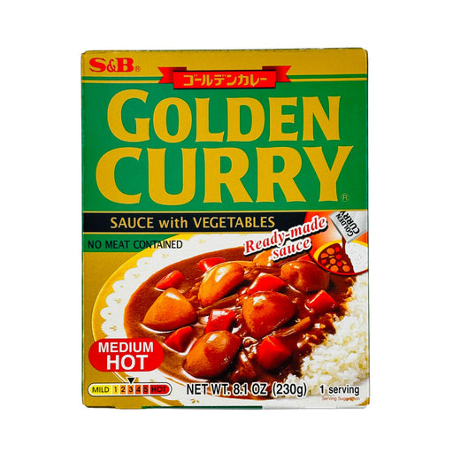 S&b Golden Curry Sauce With Vegetables Medium Hot Pouch 8.1oz (230g)