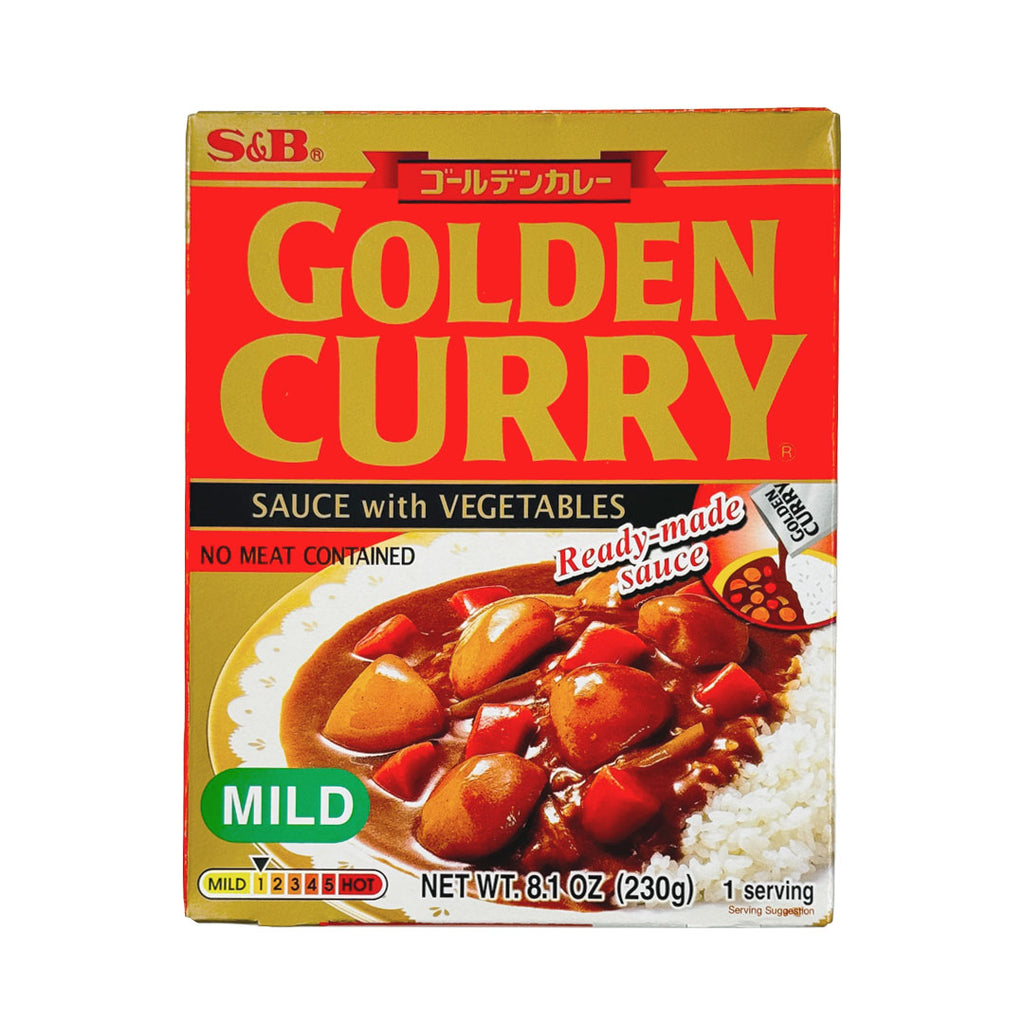 S B Golden Curry Sauce With Vegetables Mild Pouch 8.1oz 230g MTC Kitchen