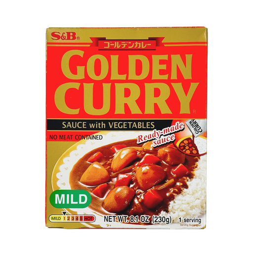S&B Golden Curry Sauce With Vegetables Mild Pouch 8.1oz (230g)