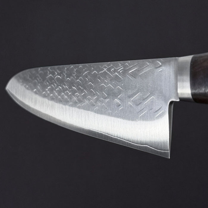 Tadafusa SLD Gyuto 210mm Hammered Ebony Handle Back Blade