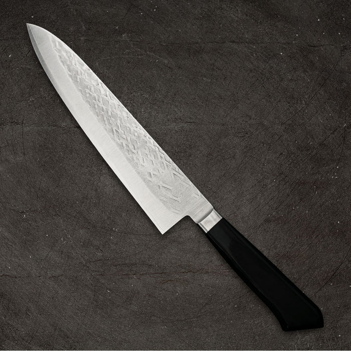 Tadafusa SLD Gyuto 210mm Hammered Ebony Handle Back Side