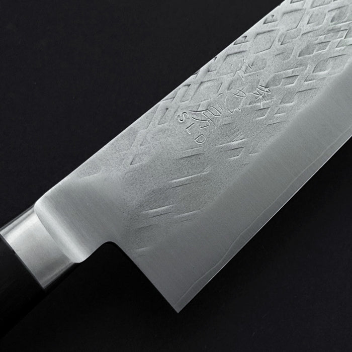Tadafusa SLD Gyuto 210mm Hammered Ebony Handle Brand Engrave