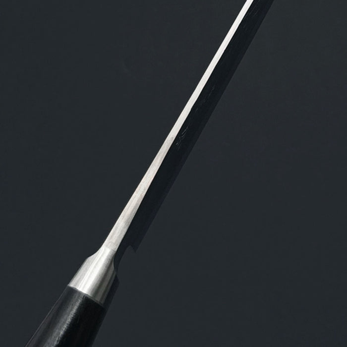 Tadafusa SLD Gyuto 210mm Hammered Ebony Handle Spine at Heel