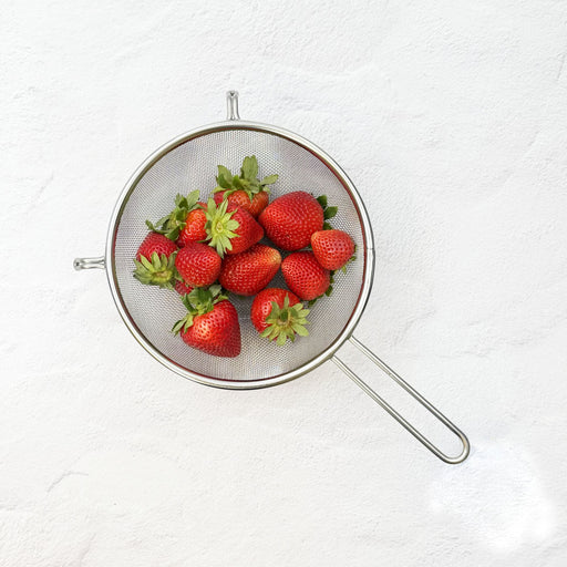 Three Snow Heavy Duty Self-Standing Stainless Steel Mesh Strainer 7.5" dia