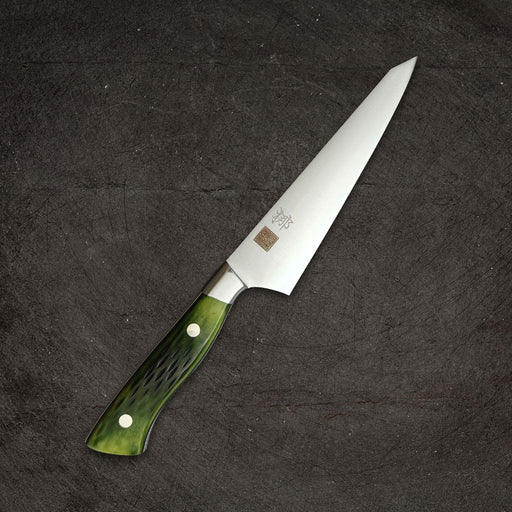 Nenohi Nagi Honesuki 150mm Green Jigged Bone Handle