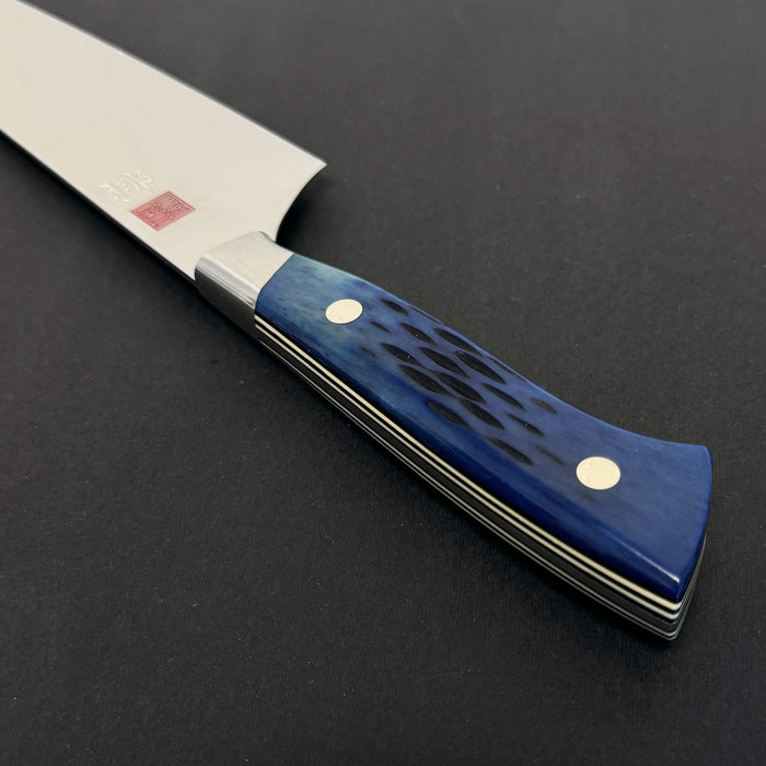 Nenohi Nagi Gyuto 210mm (8.2") Blue Jigged Bone Handle