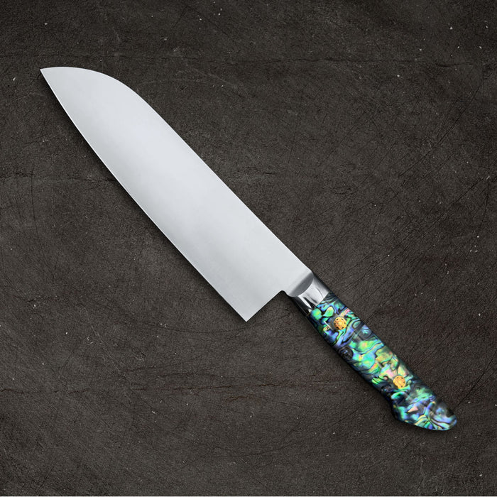 Sakai Takayuki Avalon Crest TUS Steel Santoku 180mm Back