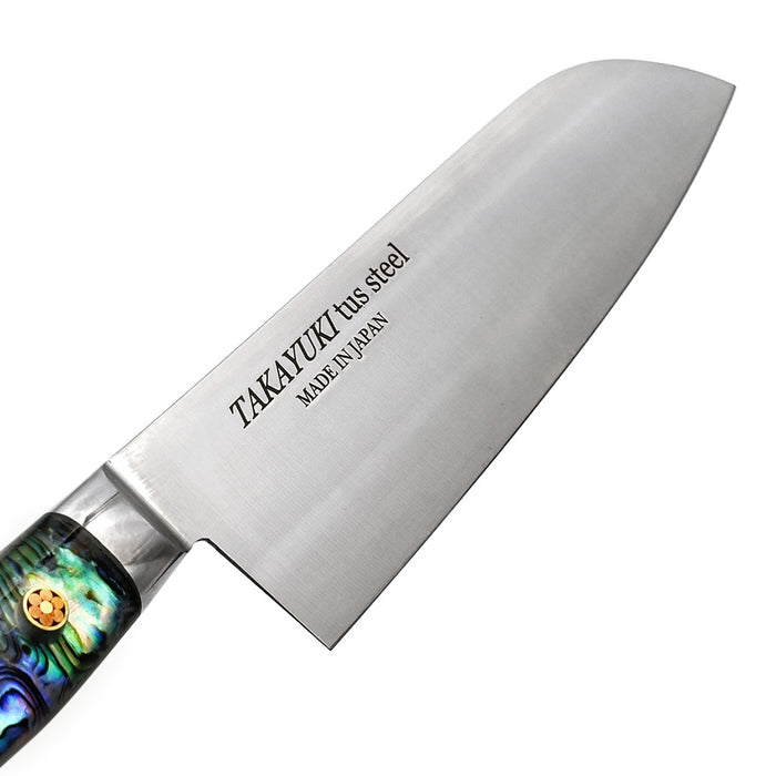 Sakai Takayuki Avalon Crest TUS Steel Santoku 180mm Blade