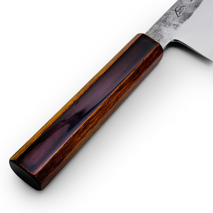 Hado Kirisame White #1 Bunka 180mm (7.1") - Urushi Lacquered Oak Handle