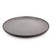 Glossy Light Gray Rimmed Dinner Plate 10.3" dia