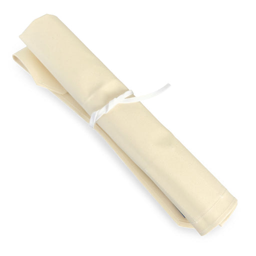 Canvas 6 Slots Knife Roll with Utility Pouch - Natural White