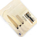 Canvas 6 Slots Knife Roll with Utility Pouch - Natural White