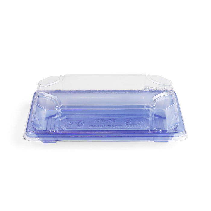 SA-501 PET Clear Blue Takeout Sushi Tray 6.5" x 3.5" (800/case)