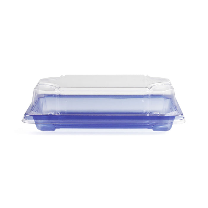 SA-501 PET Clear Blue Takeout Sushi Tray 6.5" x 3.5" (800/case)