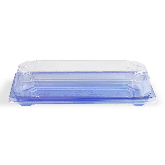 SA-502 PET Clear Blue Takeout Sushi Tray 8.75" x 3.5" (600/case)