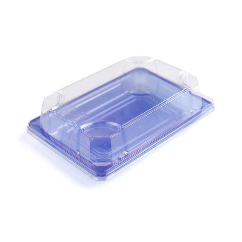 SA-503 PET Clear Blue Takeout Sushi Tray 6.5