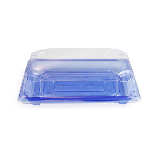 SA-503 PET Clear Blue Takeout Sushi Tray 6.5" x 4.5" (600/case)