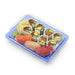 SA-504 PET Clear Blue Takeout Sushi Tray 7.3" x 5.1" with Roll Sushi & Nigiri Sushi