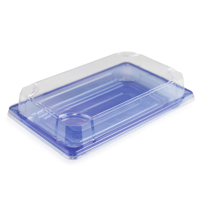 SA-505 PET Clear Blue Takeout Sushi Tray 8.4" x 5.25" (400/case)