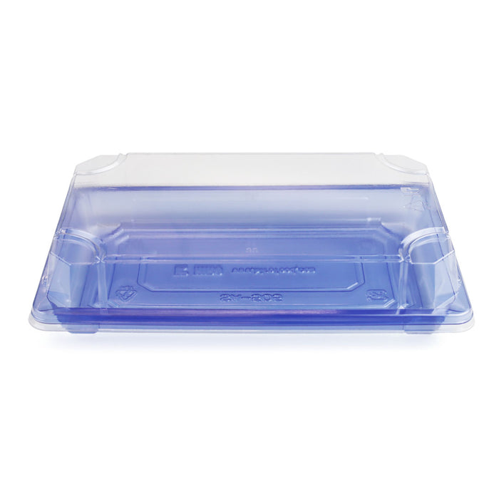 SA-505 PET Clear Blue Takeout Sushi Tray 8.4" x 5.25" (400/case)