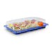 SA-505 PET Clear Blue Takeout Sushi Tray 8.4" x 5.25" with Sushi Combo