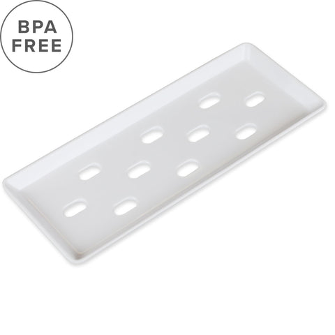 White Melamine Sushi Neta Plate 8.75
