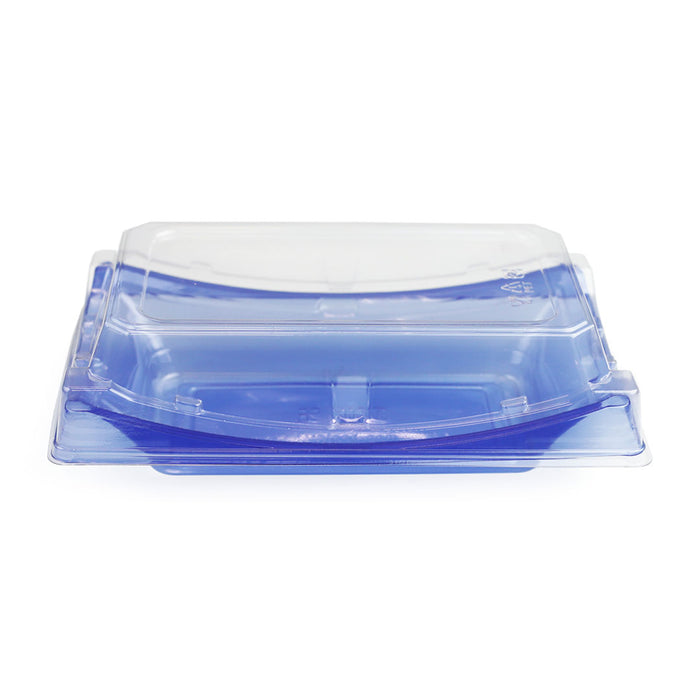SA-20 PET Clear Blue Takeout Sushi Tray 7.6" x 4.6" (600/case)