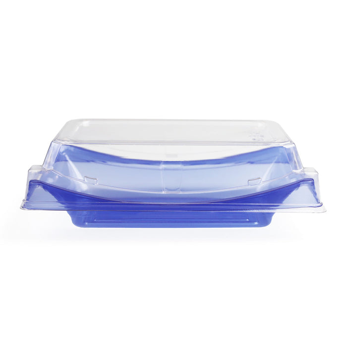 SA-20 PET Clear Blue Takeout Sushi Tray 7.6" x 4.6" (600/case)
