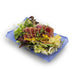 SA-20 PET Clear Blue Takeout Sushi Tray 7.6" x 4.6"