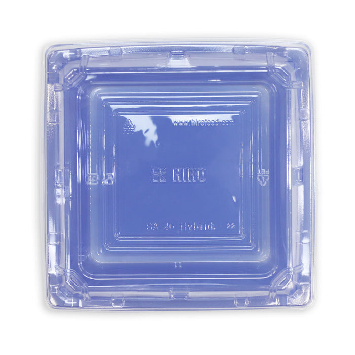SA-40 PET Clear Blue Square Takeout Sushi Tray 7.3" x 7.3" (400/case)