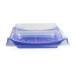 SA-40 PET Clear Blue Square Takeout Sushi Tray 7.3" x 7.3" (400/case)