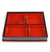 Black Rectangular Shokado Bento Box Red Inner 12.4" x 10.25"