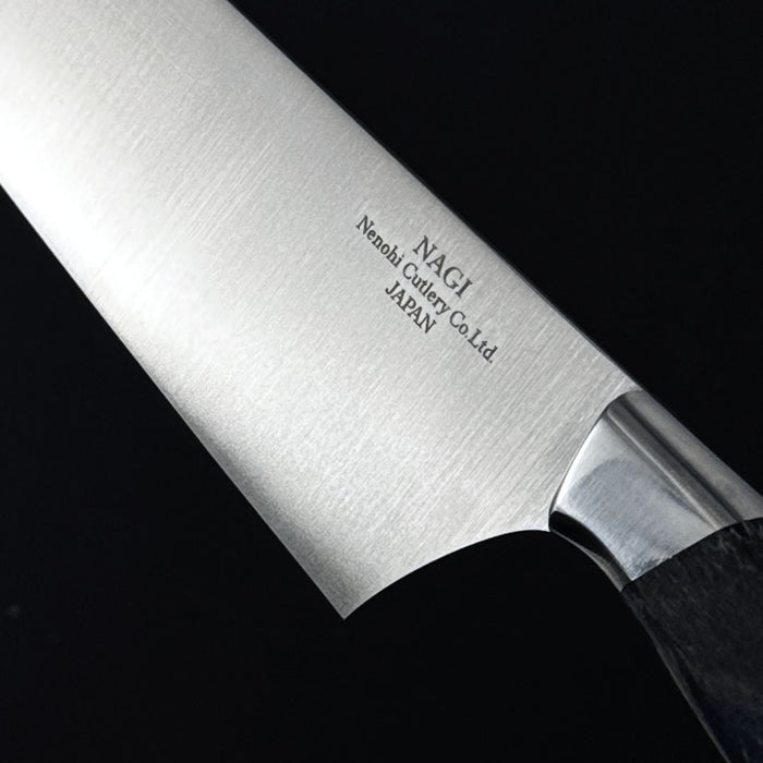 Nenohi Nagi Gyuto 210mm (8.2") Giraffe Bone Handle Terra Obsidia with Saya Cover