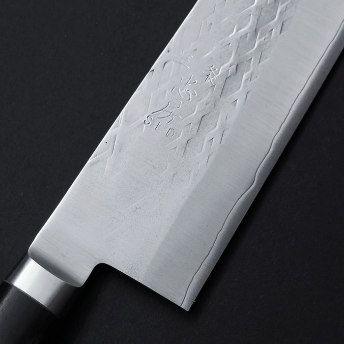 Tadafusa SLD Gyuto 240mm Hammered with Ebony Handle Brand Engrave