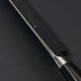 Tadafusa SLD Gyuto 240mm Hammered with Ebony Handle Spine at Heel