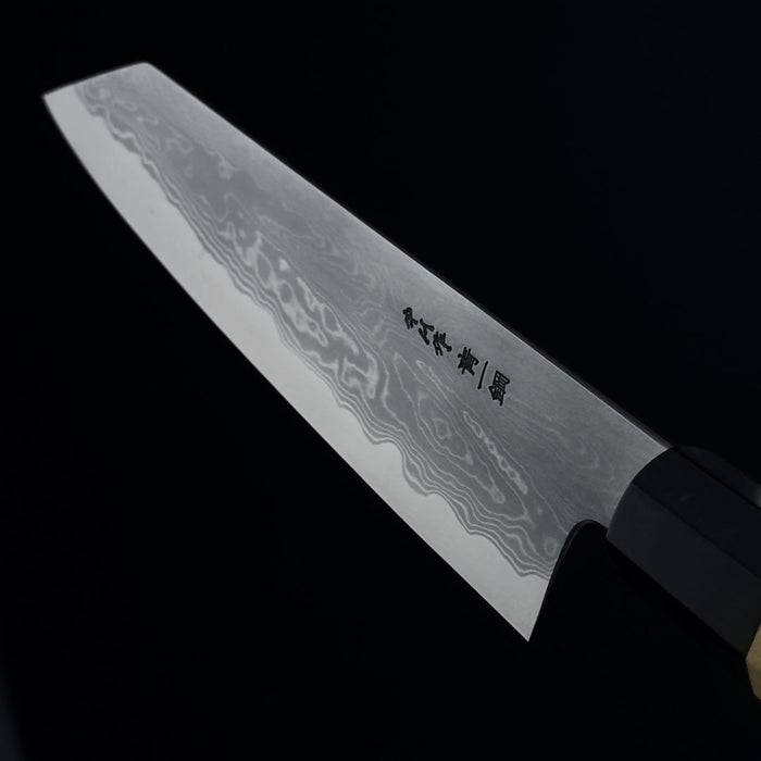 Ittosai Kotetsu Blue #1 Damascus Kengata Gyuto 210mm Blade Back