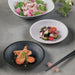 Melamine Black Line Textured Plate Kozara Suiren 4.7" dia