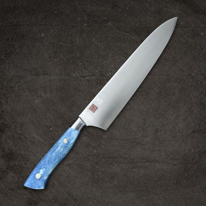Nenohi Nagi Gyuto 210mm Giraffe Bone Handle Terra Glacier with Saya Cover