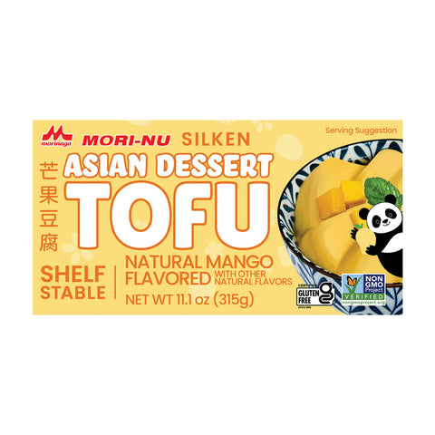 Mori-nu Non-GMO Mango Flavored Dessert Tofu Silken 12 packages of 11.1 oz / 315g