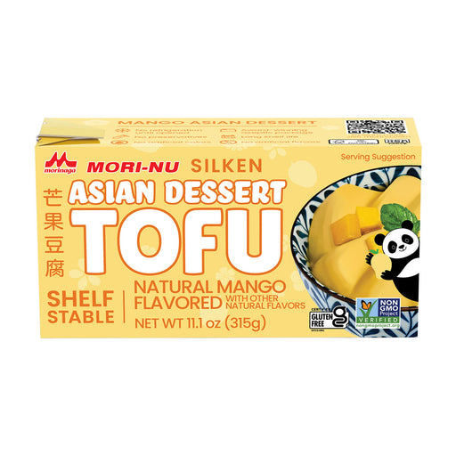Mori-nu Non-GMO Asian Dessert Mango Tofu Silken 12 packages of 11.1 oz / 315g