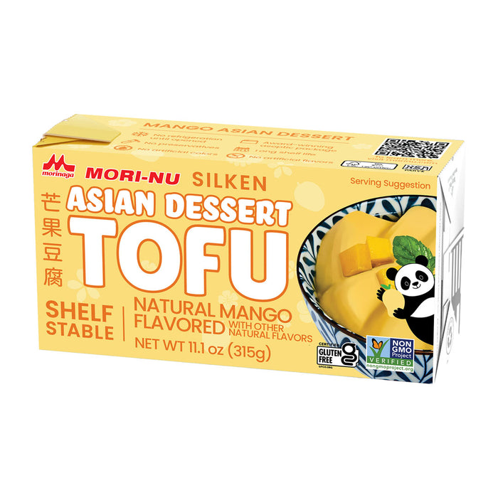 Mori-nu Non-GMO Asian Dessert Mango Tofu Silken 12 packages of 11.1 oz / 315g