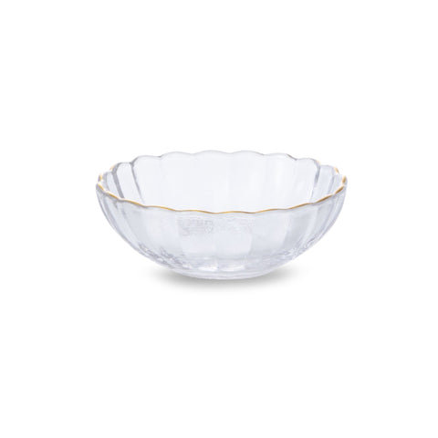 Daisy Mamebachi Small Glass Bowl Gold Trim 2.5 fl oz / 3.5