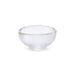 Round Mamebachi Glass Sauce Dish Gold Trim 2 fl oz