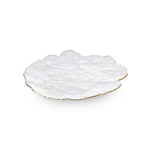 Sculptural Gold Rim Small Plate Kozara 5.5