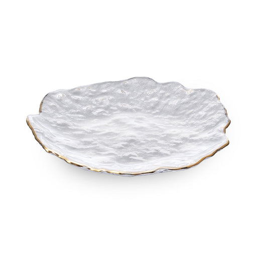 Sculptural Gold Rim Salad Plate 7.5" dia