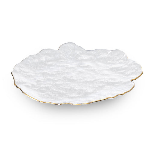 Sculptural Gold Rim Salad Plate 8.7" dia